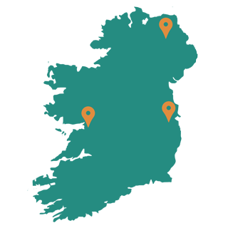 Mapa relleno de Irlanda