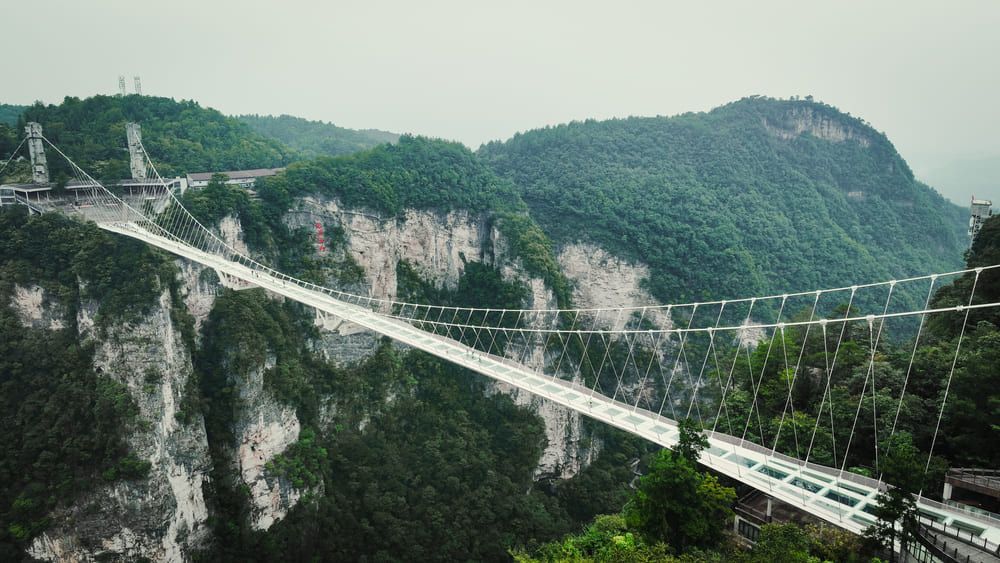 Puente de vidrio de Zhangjiajie en China