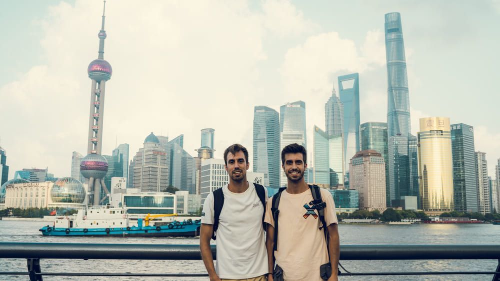 Skyline en el barrio del Bund de Shanghai en China