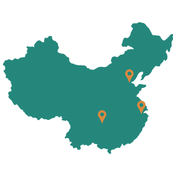 Mapa de la ruta por China